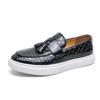 2024 Plus Size Tassel Leather Loafers - European & American Fashion Slip-Ons for Men