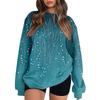 Women  Tops Women's Long Sleeve Sweatshirt Casual Crewneck Loose Fit Pollover Fleece Tops
