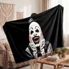 Warm Flannel BlanketTerrifier Art the Clown Soft Cozy Throw Blanket for Bedroom Couch