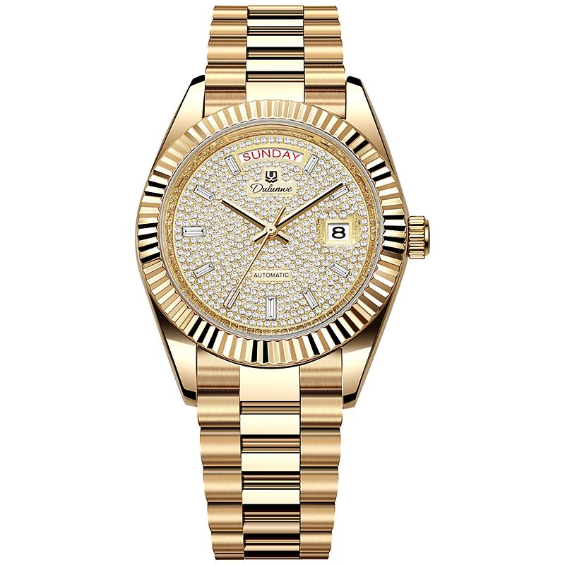 Luxury Original Automatic Mechanical Men's Watch Luminous Waterproof Week Date Wristwatch Stainless Steel Men Watches