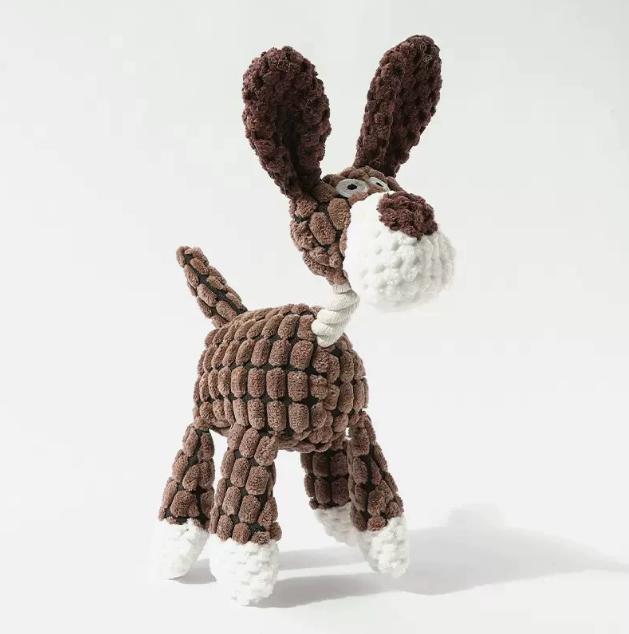 Popular Pet Products Donkey Dog Chew Toys Eco-Friendly Plush Squeaky (Brown,one size) коричневый