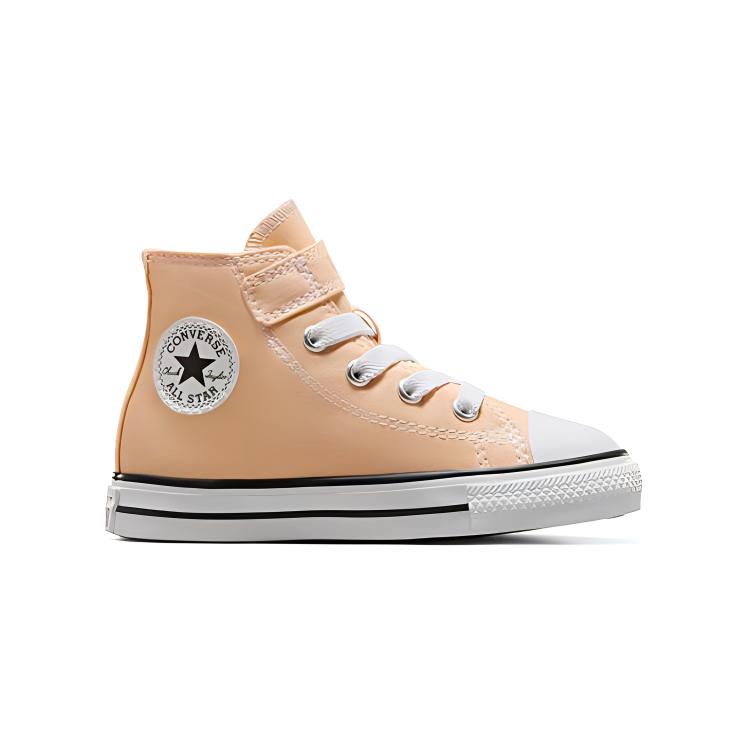 Converse Chuck Taylor All Star Round Toe Durable Lightweight High Top Walking Shoes Baby Sneaker Yellow A08738C