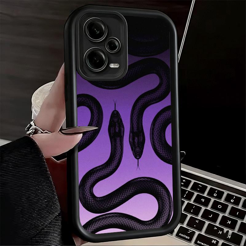 Phone Case for Xiaomi Redmi Note 15 14 13 Pro Plus Black Snake Doodle Shell 12S 11 11S 11T 5G 14S Soft Silicone Funda