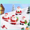 Adorable Resin Snowman And Santa Figurines For Diy Miniature Christmas Scenes