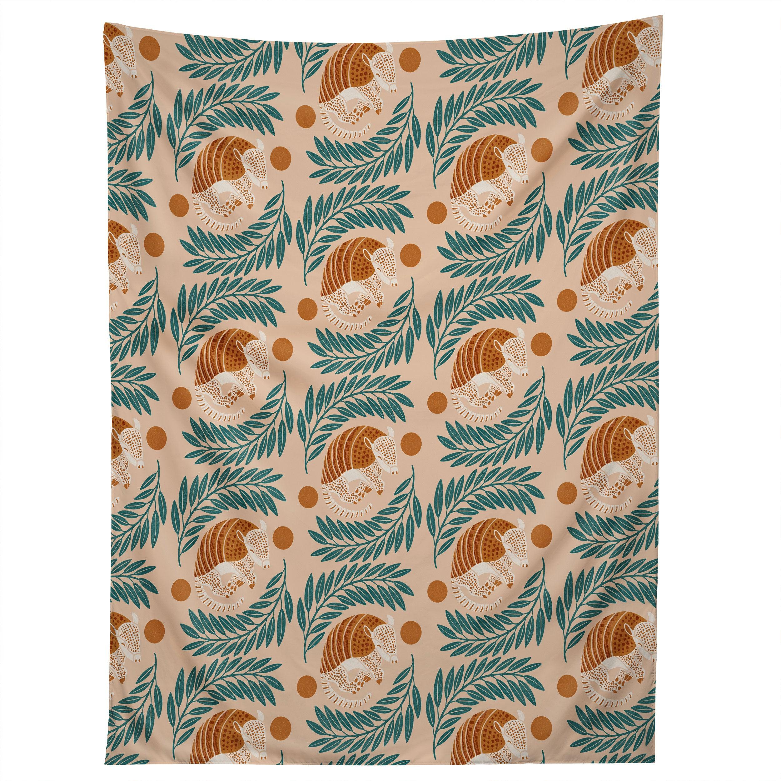 SLEEPY ARMADILLO BURNT ORANGE tapestry 75x100