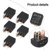 Multipurpose 5 Pin 30A 12V Automotive Relay Set of 5 Suitable for Control of Fans Horns Starters and Lights In For Cars