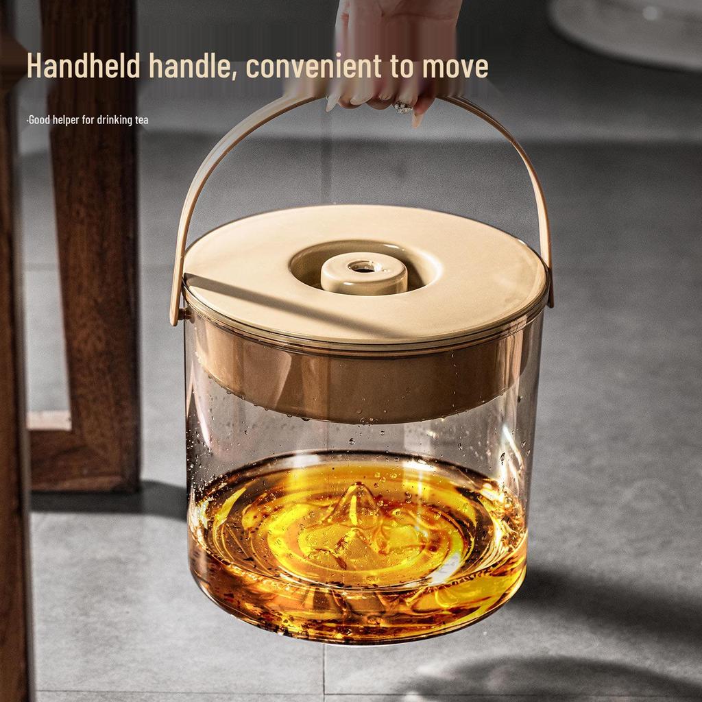 Tea Table Wet-Dry Separator: Transparent Tea Dregs Bucket for Home or Office