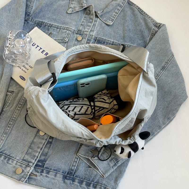 Student Class Pleated Shoulder Bag Large Capacity Women's Bag Crossbody Bag