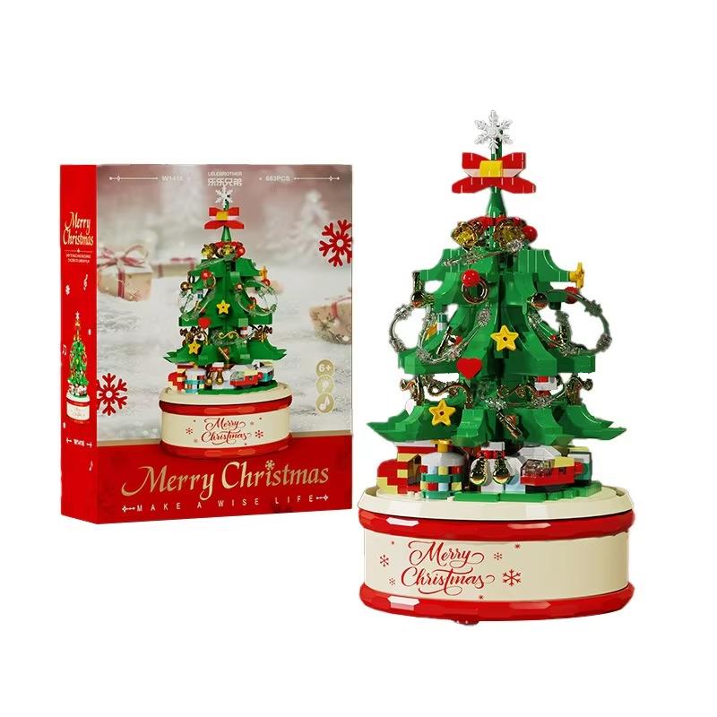 TOYLINX Christmas Decoration Series ABS Model Building Blocks Education Kids Toys Holiday Home Decor Perfect Gifts