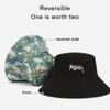 Double-sided Bucket Hat Men Women Summer Basin Cap Hip Hop Graffiti Fishing Fisherman Hat Retro Pattern Packable Sun Protection
