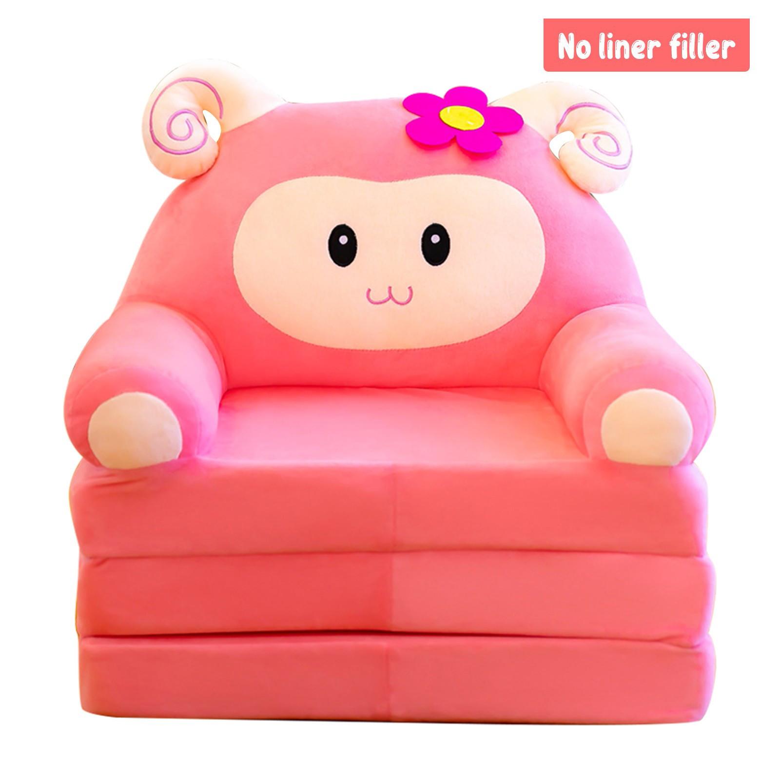 

Плюшевий складаний дитячий диван 2 в 1 Складний дитячий диван Наволочка з милим мультяшним ледачим диваном без наповнювача