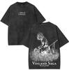 Unisex Vinland Saga Sprana Koszulka Oversize Unisex dla Par Streetwear Modna Y2k Krótki Rękaw Klasyczna Wysoka Jakość Miękka Wygodna