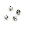 10 Piezas 10mm Plata Antigua Tibetana Metal Espaciador Perlas Bola Redonda Hueca Sueltas Para Fabricación de Joyería Pulsera DIY Collar