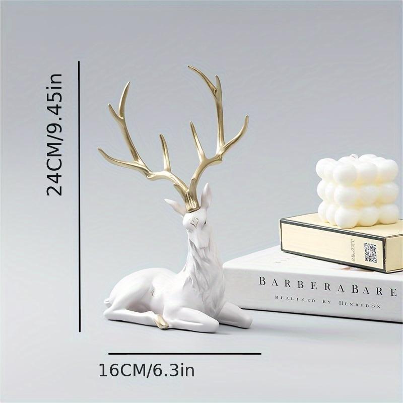 High End Deer Statue Reindeer Figurines Resin Sculpture For Living Room Luxury Home Decoration Nordic Tabletop Ornaments New