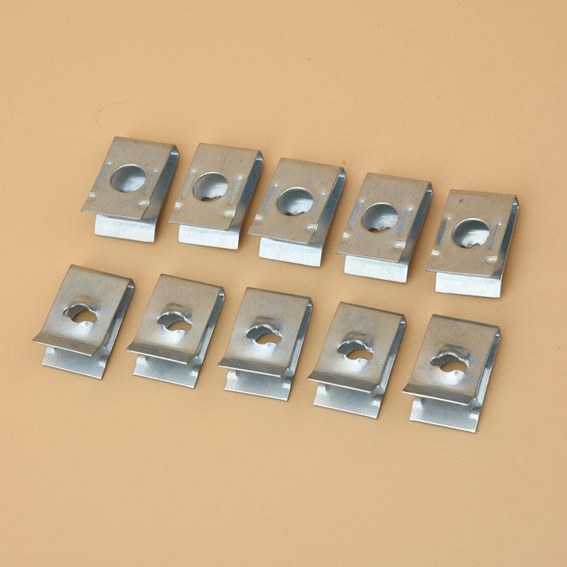20Pcs Car Universal Speed Fasteners U Nuts Self Tapping Screw Spire Clip 6mm Hole Interior Door Trim Panels Clips Metal Rivets