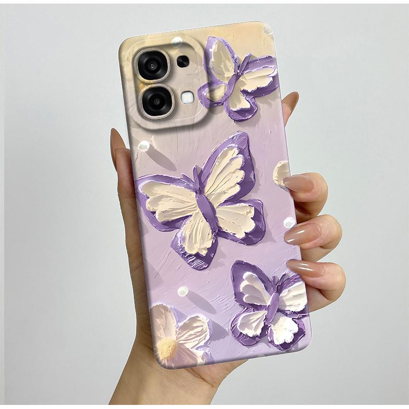 New Casing For Oppo A6 Pro 5G 4G CPH2781 CPH2799 Case Aesthetic Pretty Butterfly Flowers Soft Silicone Shockproof Back Cover