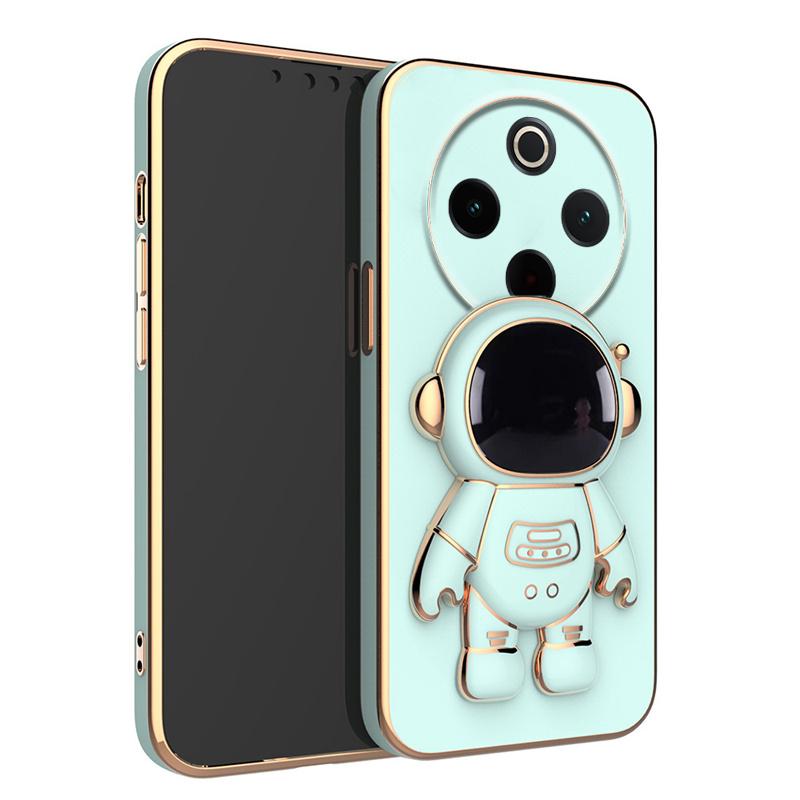 For Vivo Iqoo Z10 Case Shining Astronaut Spaceman Bracket Holder Design Soft Plating For Iqoo Z10 Back Cover
