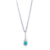 S925 Silver Teardrop Paraiba Necklace Versatile Fashion