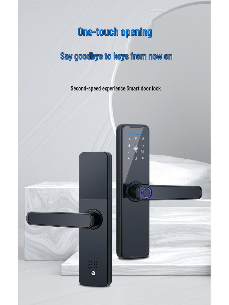 Smart Electronic Fingerprint and Password Lock for Interior Doors: Ideal for Bedrooms, Home Offices, Apartments, and More.