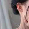 Diamond-inlaid Hollowed-heart Earrings Sweet Girly Heart-shaped Earrings for Women Fresh Style