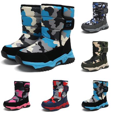 Mode neige Comouflage couleurs enfant garçon filles décontracté hiver bottes imperméables