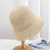Woven Straw Fisherman Hat Korean Style Bucket Hat Retro Women Sun Hat  Vacation