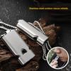 Stainless Steel Double-Tube Outdoor Camping Emergency Whistle Portable Outdoor Tools EDC Whistle Emergency Multi Tool