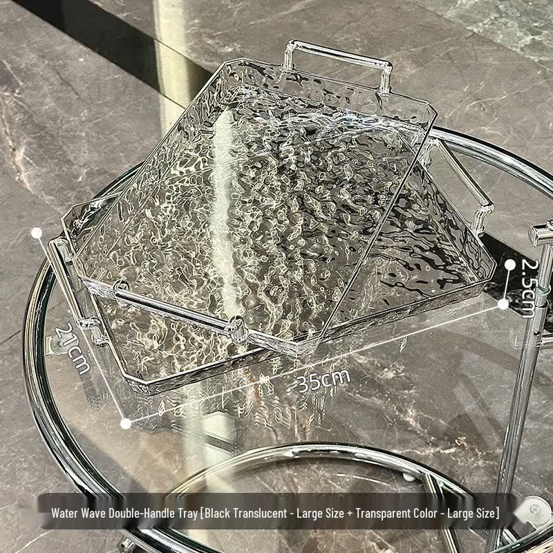 

ZISIZ Nordic Transparent Rectangular Serving Tray Set