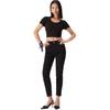 Levis Soft Casual Slim Fit Einfarbig Kurzarm T-Shirt Damen Oberteile Schwarz 003SU-0000