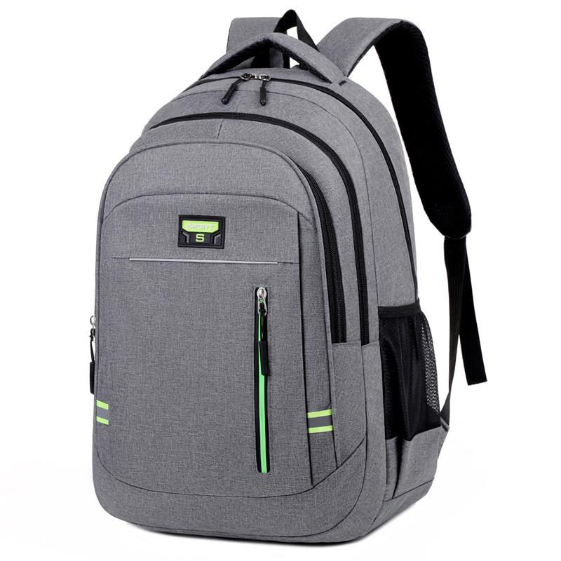 Backpack Sport Letter Reflective Strip Design Wear Resistant Double Bag Zipper
