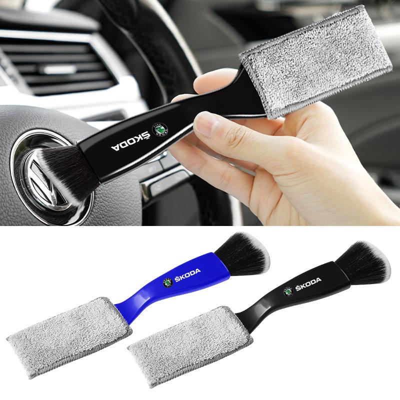 Car Air Conditioning Air Outlet Cleaning Dust Removal Soft Brush Cleaning Tool For Skoda Octavia MK2 MK3 2 3 A7 Fabia Karoq Kodiaq Superb Rapid Kamiq