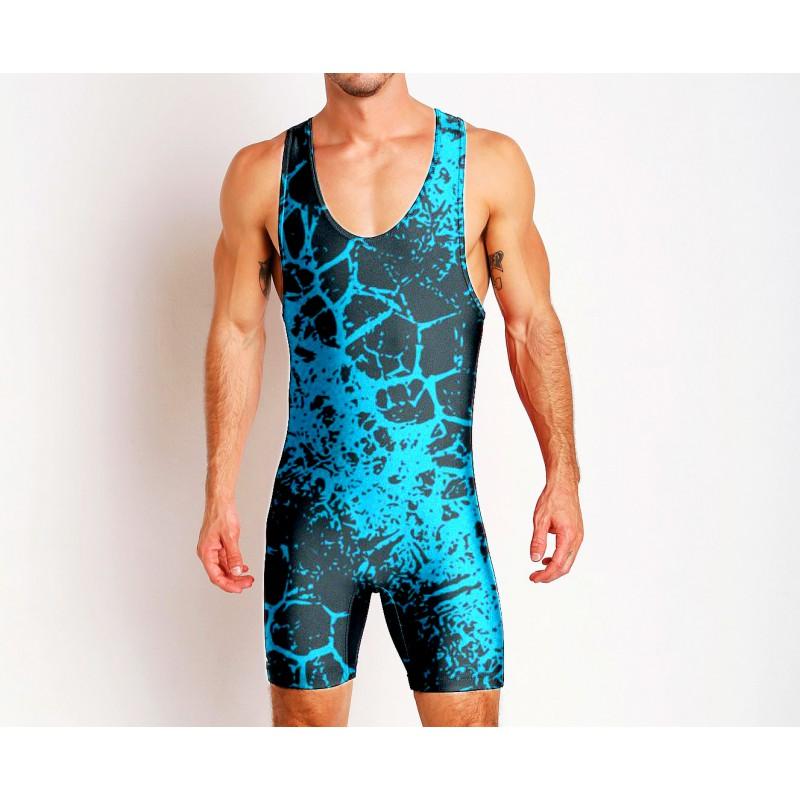 Mens Wrestling Suit One-piece Swimsuit Gym Workout Sports Lightweight Sweat-Absorbing Weightlifting Training
