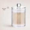 Acrylic Cotton Swab Box with Lid - Dustproof Makeup Storage & Toothpick Holder, Transparent, Large Capacity