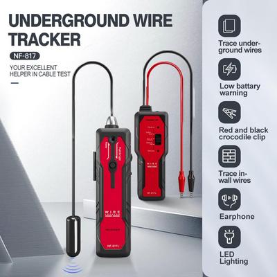 NOYAFA NF-817L Lokalizator Kabli Podziemnych Tester Kabli Przeciwzakłóceniowy Wizualny Lokalizator Uszkodzeń Przewodów Profesjonalny Lokalizator Kabli