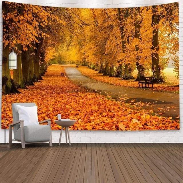 Wandteppich für Zuhause, Wanddekoration, Waldlandschaft, Landschaftsmuster, Hängetuch, Büro, Wohnzimmer