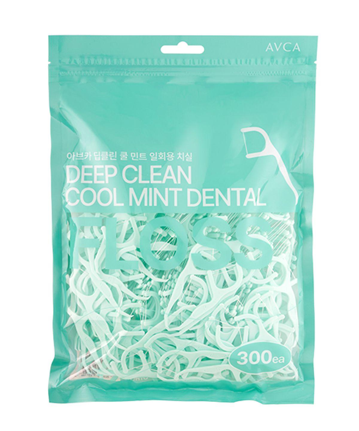Deep Clean Cool Mint Disposable Dental Floss 300-Pack