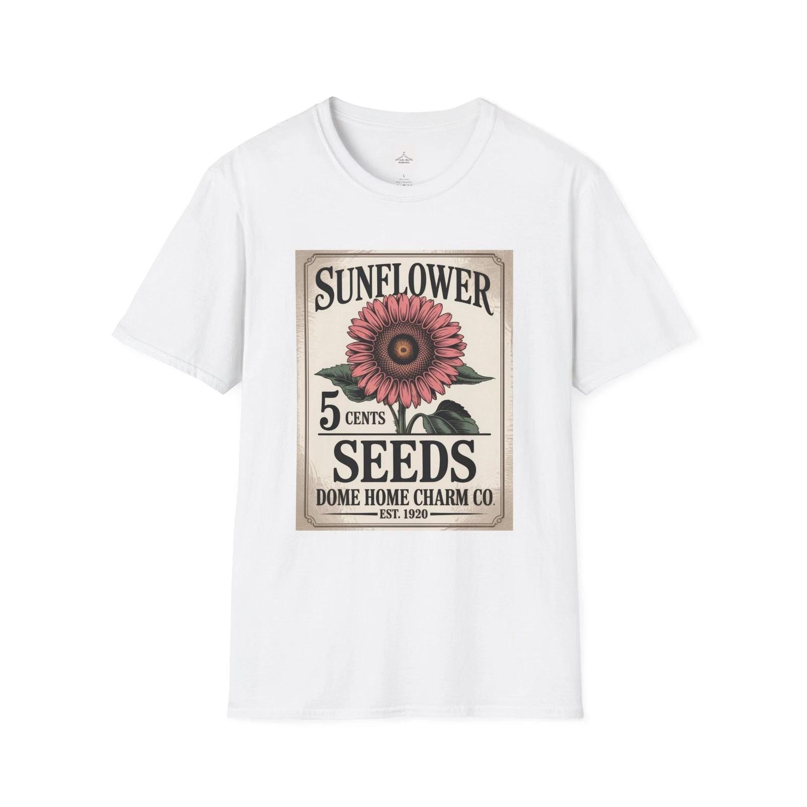 

Sunflower Seed Vintage Unisex T-Shirt | Nature Lover Gift, Floral Tee, [...] 2XL
