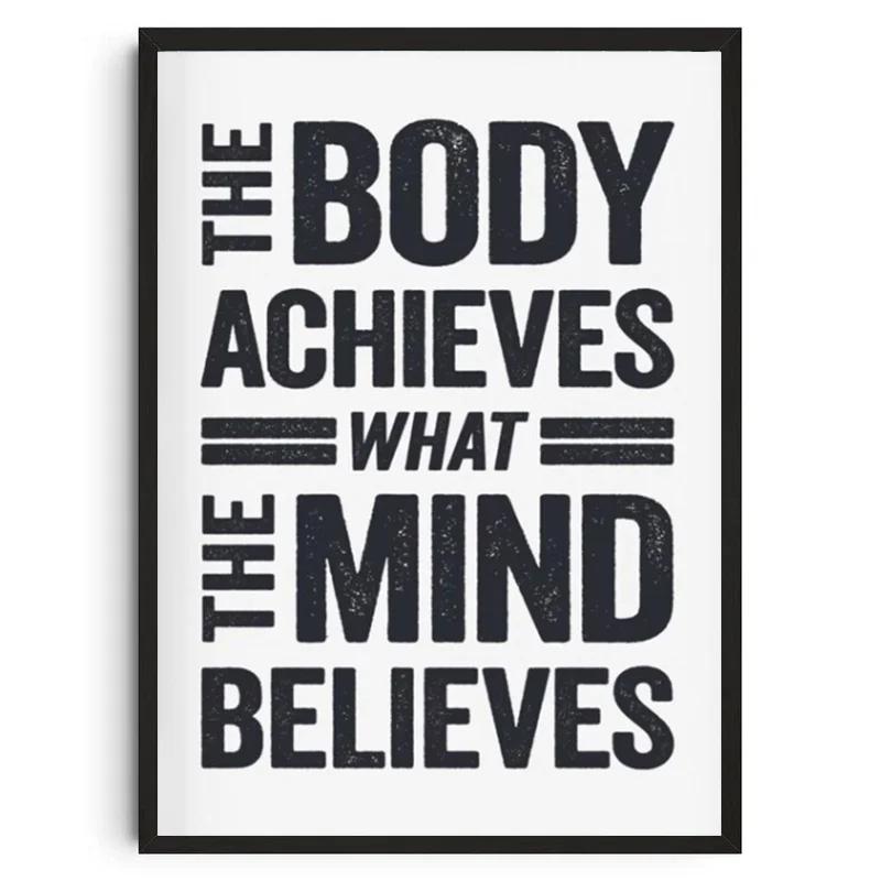 Gym Wall Art Poster Gym Inspirational Poster Home Gym Wall Decoration Gym Slogan Canvas Printing Decorative Painting Frameless