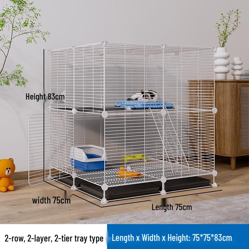 DIY Spacious Indoor Cat Iron Mesh Villa with Litter Box Space