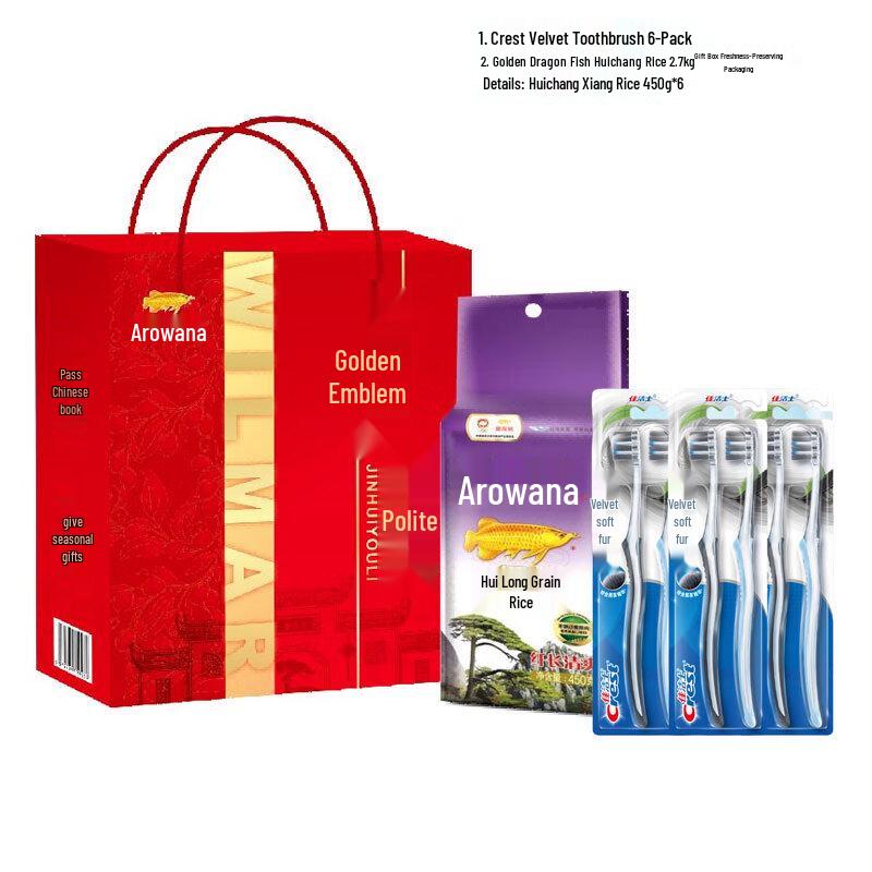 

Crest Velvet Soft Toothbrush 6-Pack & Arowana Fragrant Rice Bundle