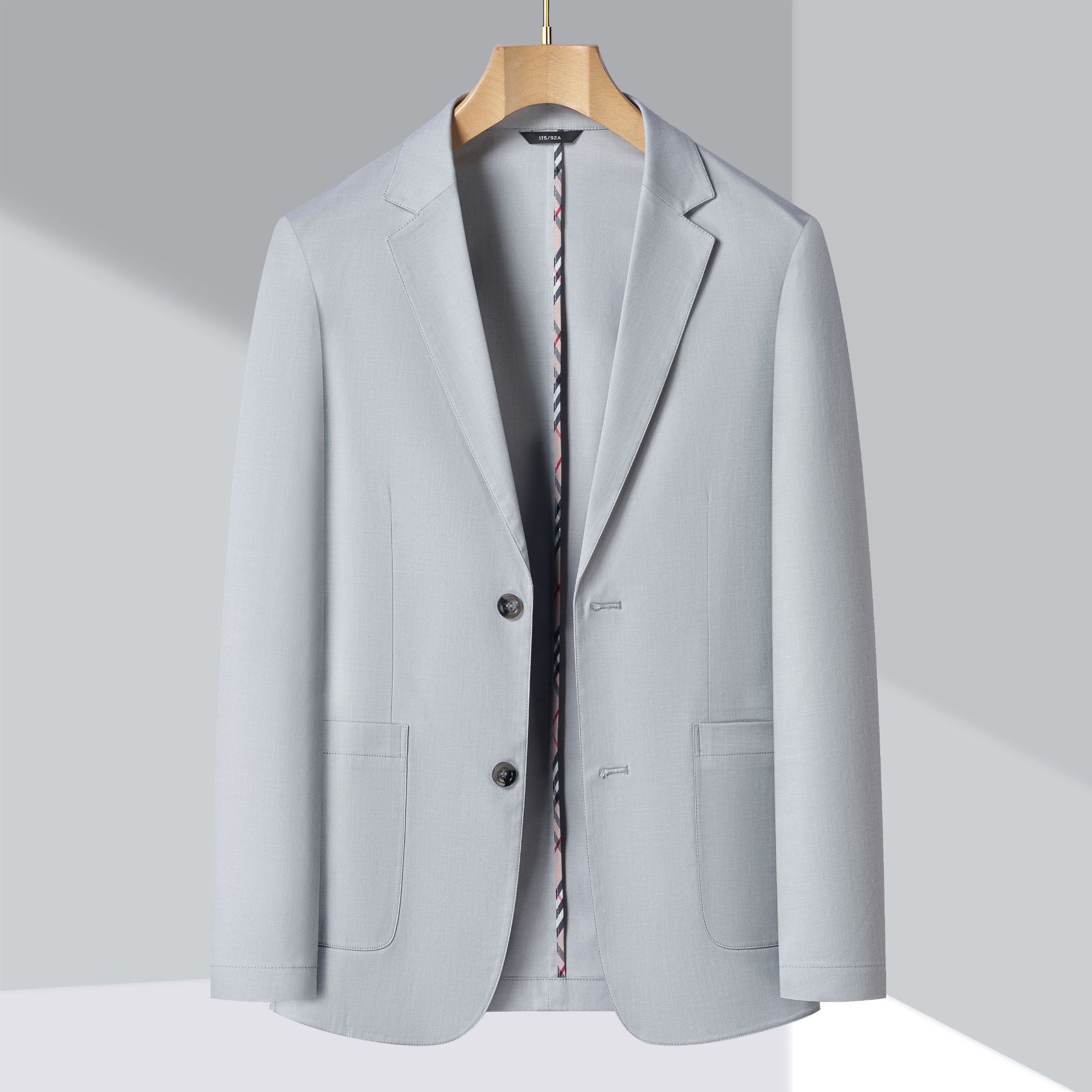 

Мужской повседневный пиджак Новый весенне-осенний универсальный маленький костюм 4XL светло-серый