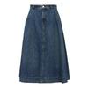 Veromoda 2026 Autumn Retro Washed High-Waist Denim A-Line Skirt