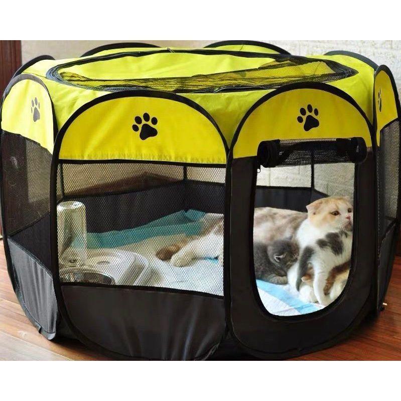 Cuccia Pieghevole per Cani Gatti Recinto Ottagonale per Animali Domestici Tenda per Animali