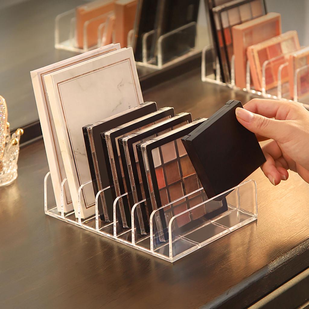 Eyeshadow Palette Organizer Makeup Eyepowder Storage Tray Cosmetic Rack Holder for Vanities Bathroom Countertop 7 Grids