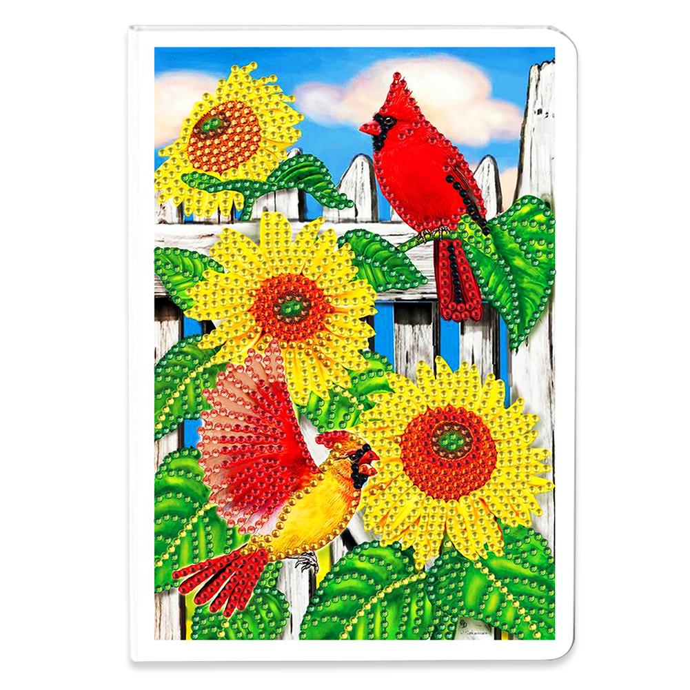 50 Pages A5 Diamond Painting Cover Notebook Cartoon Bee Special Shaped Diamond Art Painting Notebook Kits Festival Birthday Gift