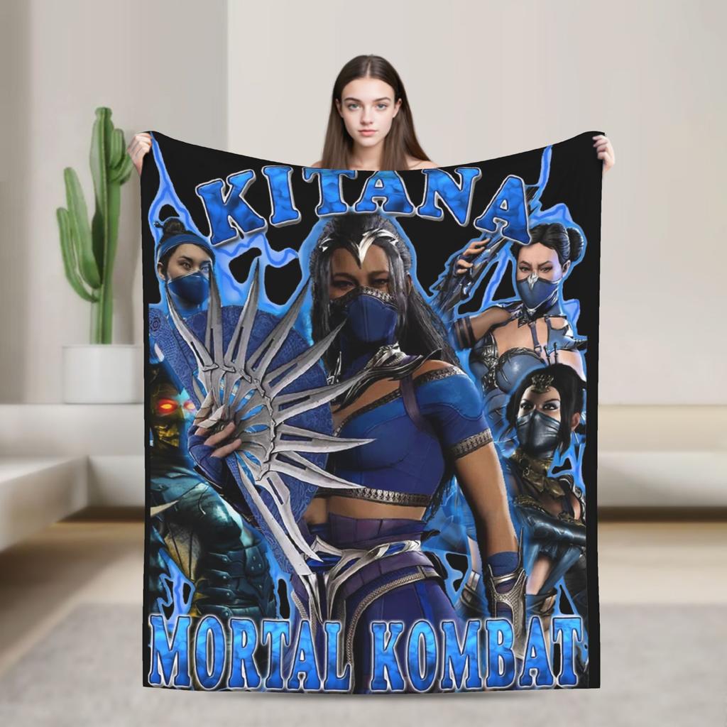 Sub-Zero Mortal Kombat Wool Blankets Fashion Throw Blankets for Home Hotel Sofa 200x150cm Plush Thin Quilt