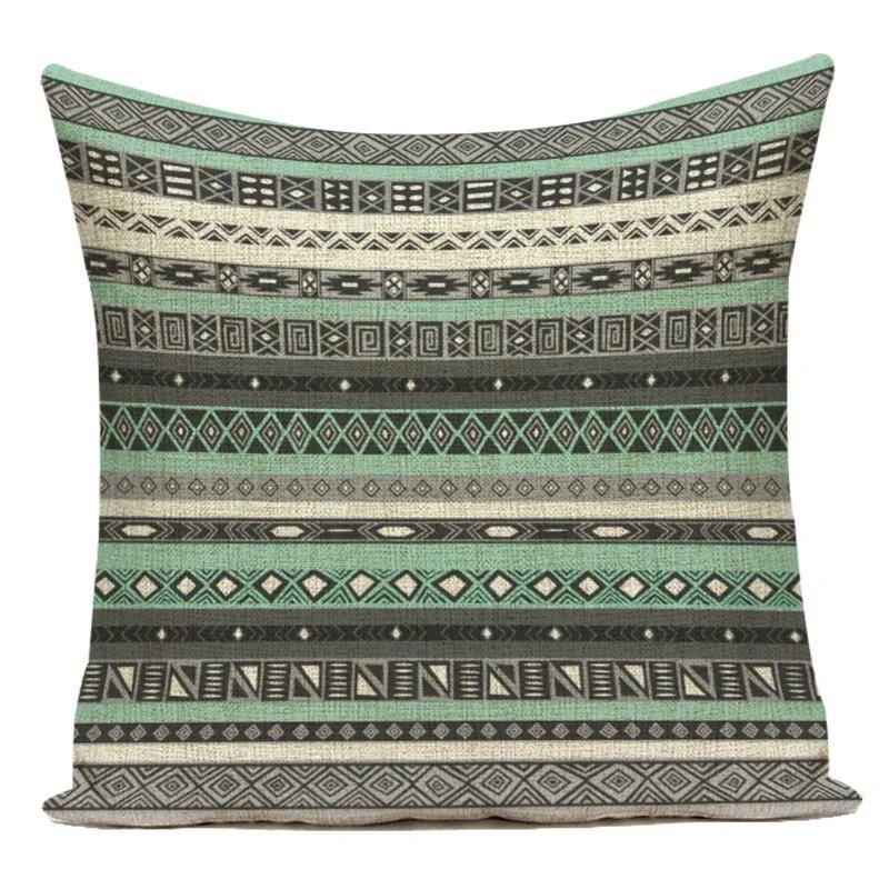 Geometry Cushion Cover Polyester Square Home Decor Pillow Cover Chair Car Ethnic Style Bohemian Throw Pillow Case