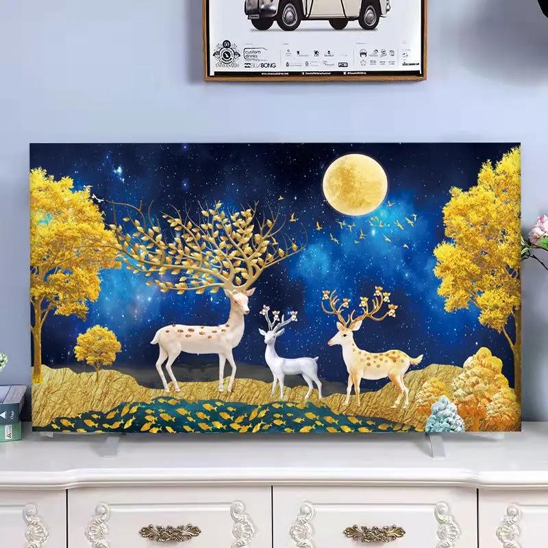 Universal LCD TV Dust Cover Reusable and Washable Fabric Cloth