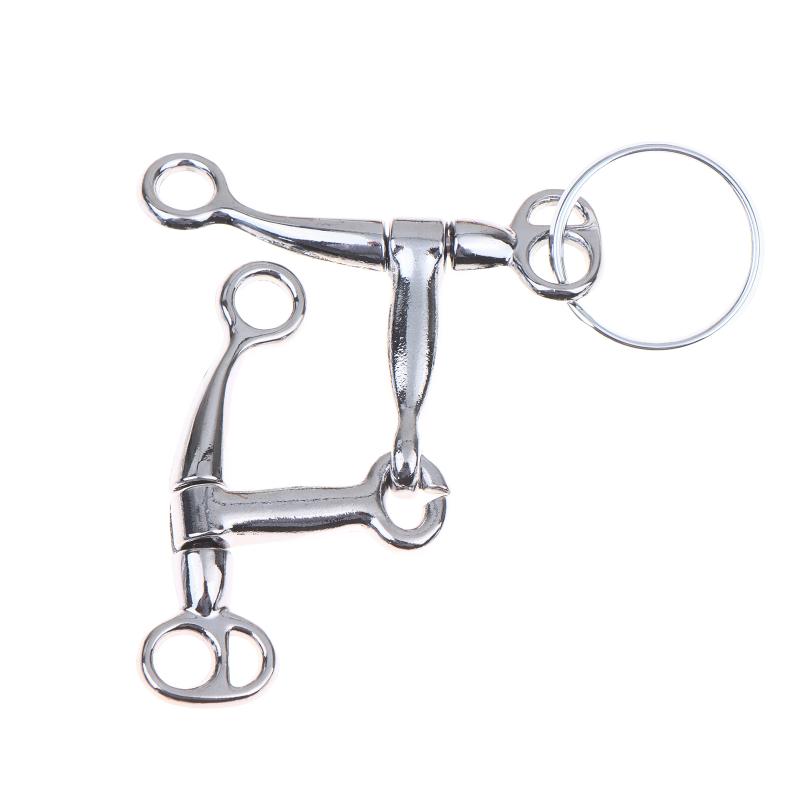 Alloy Horse Bit Charm Keychain Metal Ring Pendant Bag Decoration Backpack Accessory For Men And Women