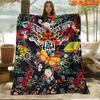 1pc 2D Flat Printing Spring & Summer New Arrival Skin-Friendly Butterfly And Floral Pattern Theme Flannel Blanket, High-Definition Digital Printing, S